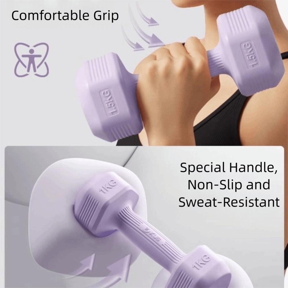 2KG Hand Weights Set Soft Rubber Handle Dumbbell Pair High Quality Small Dumbbell  Gym