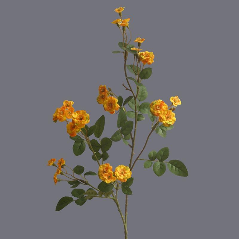 

Single-stem Multi-head Small Rose Artificial Flower Dried Flower Bouquet, Living Room Dining Table Floral Arrangement, Artificial Flower жёлтый
