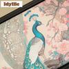 National Style Begonia Peacock Tea Tray Dried Fruit Plate Coffee Storage Board Teapot Stove Insulation Dishes For Serving Craft