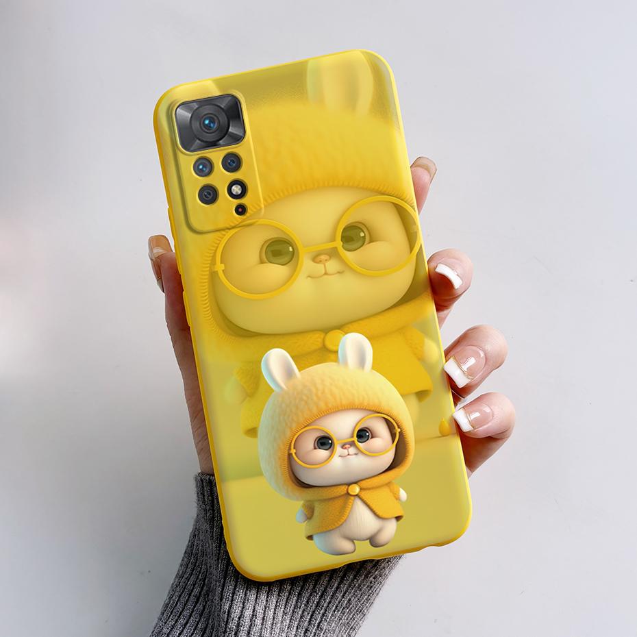 For Redmi Note 11S Note 11 Pro 5G 4G Case Cute Rabbit Panda Protector Fundas Cover For Redmi Note 11 note11E Silicone Phone Case