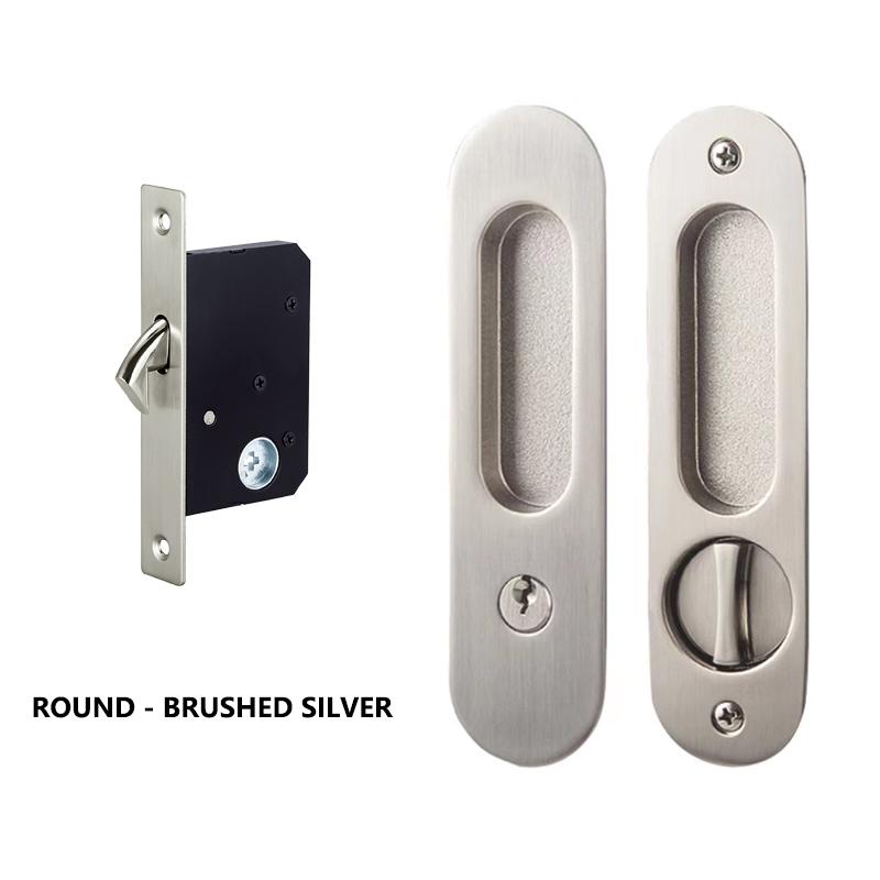 Sliding Door Lock Shift Door Lock Invisible Wooden Door Lock Dark Door Black Shift Door Handle Trip Kitchen Bathroom Door Lock