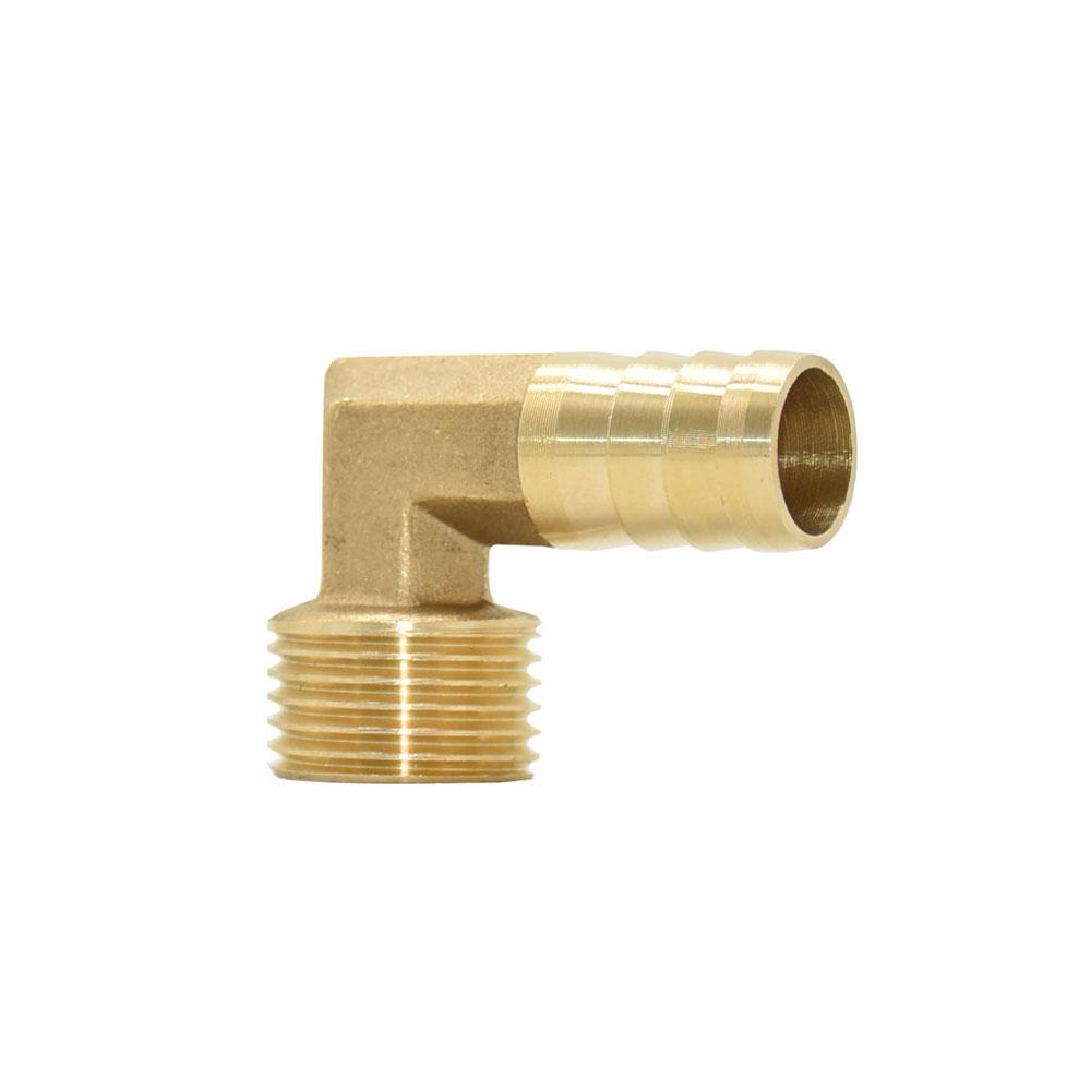 12/14/16/19mm Brass Hose Barb Connector Elbow 1/2 Male Female Thread Coupler Copper Water Oil and Air Pipe Fitting