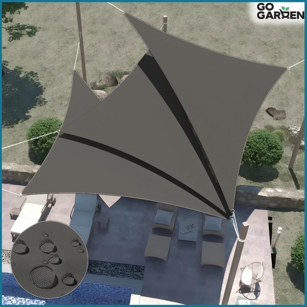 UV Sun Sail Gray Triangle Garden Shade 3.6x3.6x3.6 M
