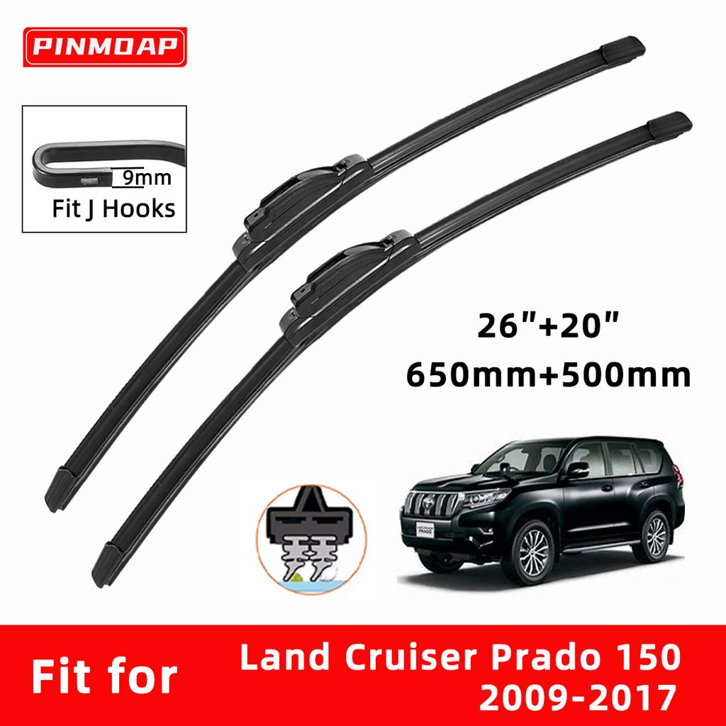 Car Wipers Double Rubber for Land Cruiser Prado 150 2009-2017 Front Brushes Cutter Automobiles Parts Accessories Windscreen Wipers Wear Parts