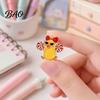 Enamel Pin Technology Brooch, Cartoon Anime Cheerleading Duck Shape Pin, Small Daily Wear Brooch Sturdy for School Uniforms Bags Alloy Base