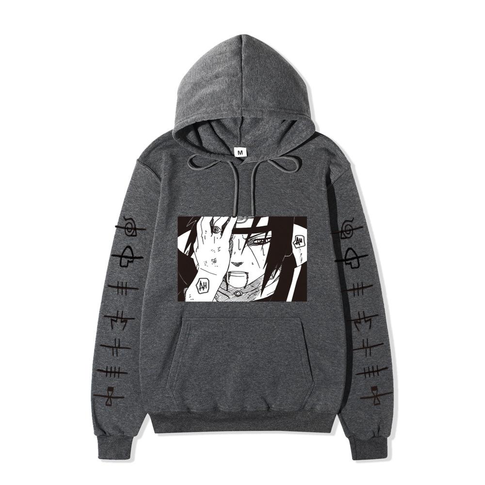 Naruto Uzumaki Anime Graphic Winter Thick Fleece Lined Warm Long Sleeve Hooded Sweatshirt Casual Loose Daily Outdoor Pullover Tops