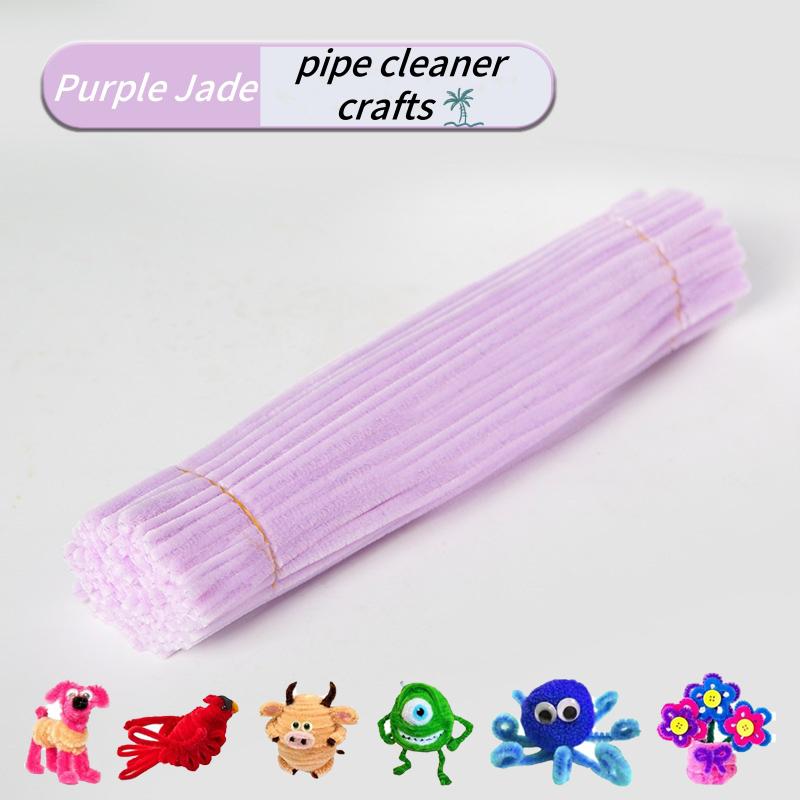 100 Pieces Pipe Cleaners Chenille Stem, Solid Color Pipe Cleaners Set for Pipe Cleaners DIY Arts Crafts Decorations