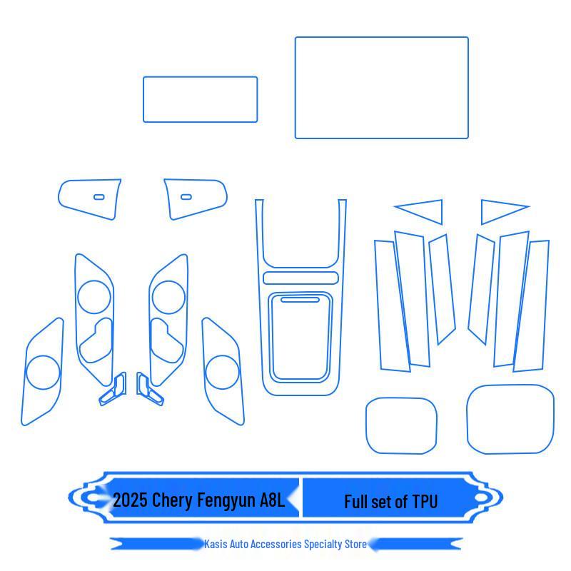 Chery Fengyun A8L Interior Dashboard & Steering Wheel Sticker Set (for 25 models)