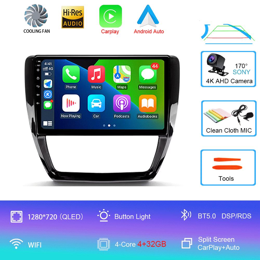 

Для Volkswagen VW Sagitar Jetta 6 Bora 2011-2018 Автомобильное радио Android 14 Навигация GPS Мультимедийный проигрыватель Стерео WiFi+4G Carplay BT