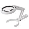 5X/10X Handheld Magnifier with LED Light and Stand USB Powered Illuminated Magnifying Glass for Electronics Repair Tool