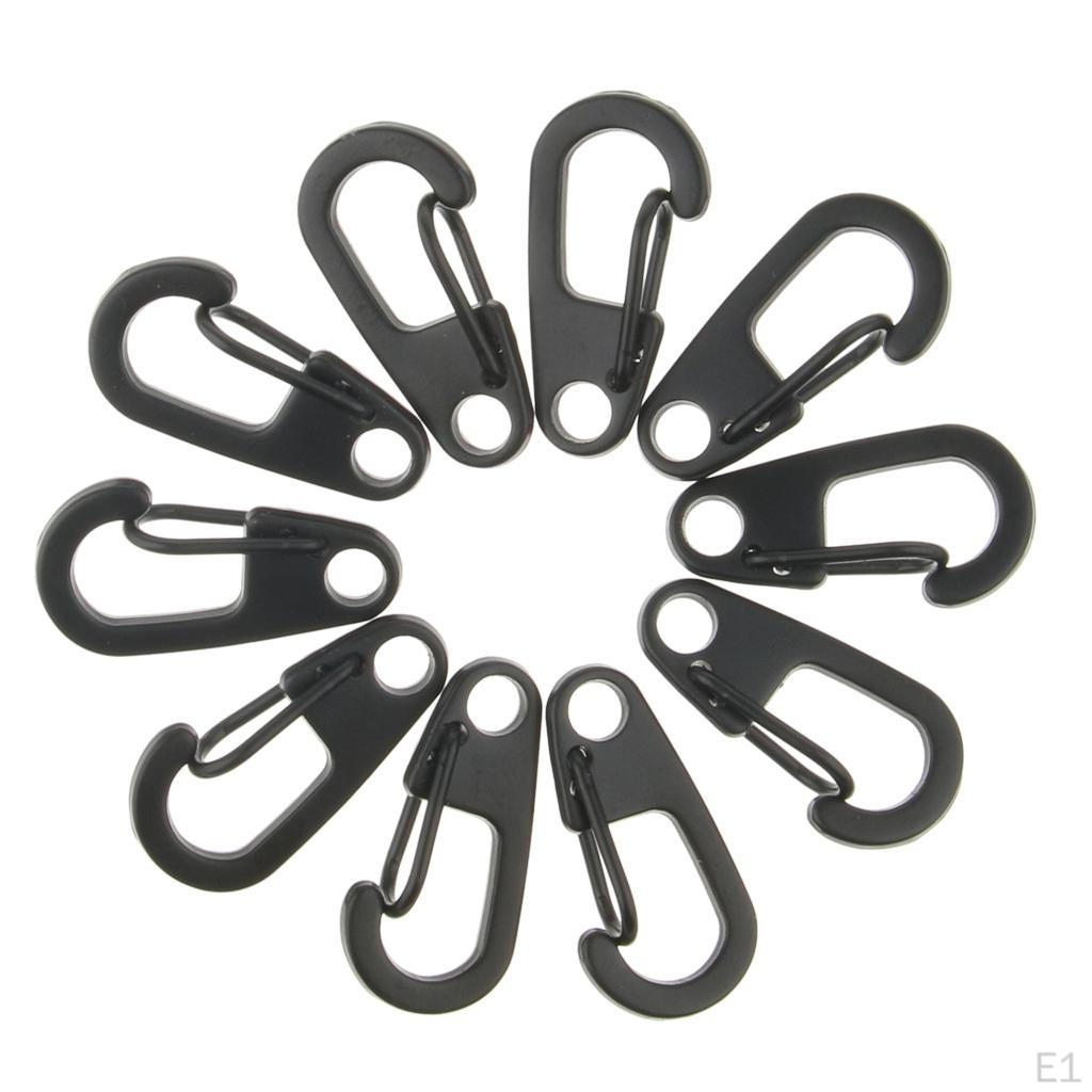 10Pcs Mini Alloy Carabiner Clip Snap Spring Clasp 6mm