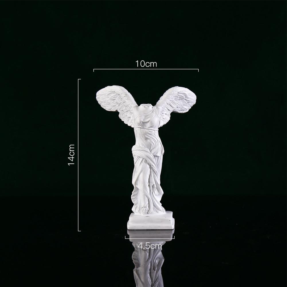For Victory of Samothrace Resin Statue Sculpture for Desktop Ornament Featuring Graceful Wings and Symbolism of Strength