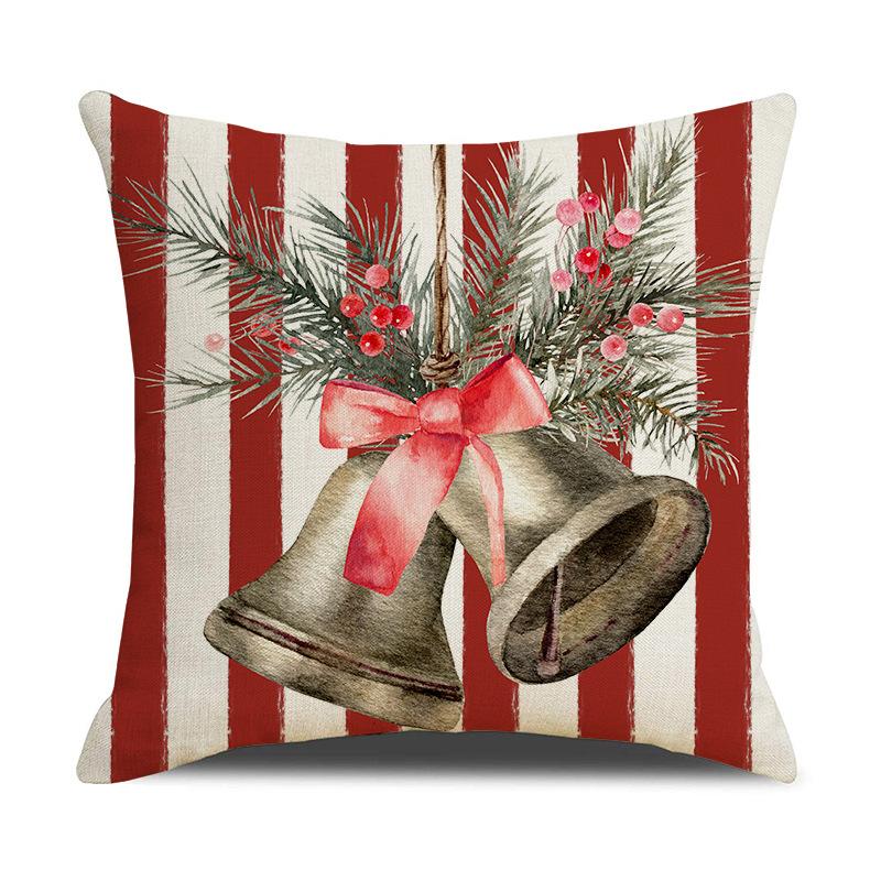 New Christmas Pillow Red Stripe Print Combination Set Pillow Case Indoor Atmosphere Decoration Sofa Cushion