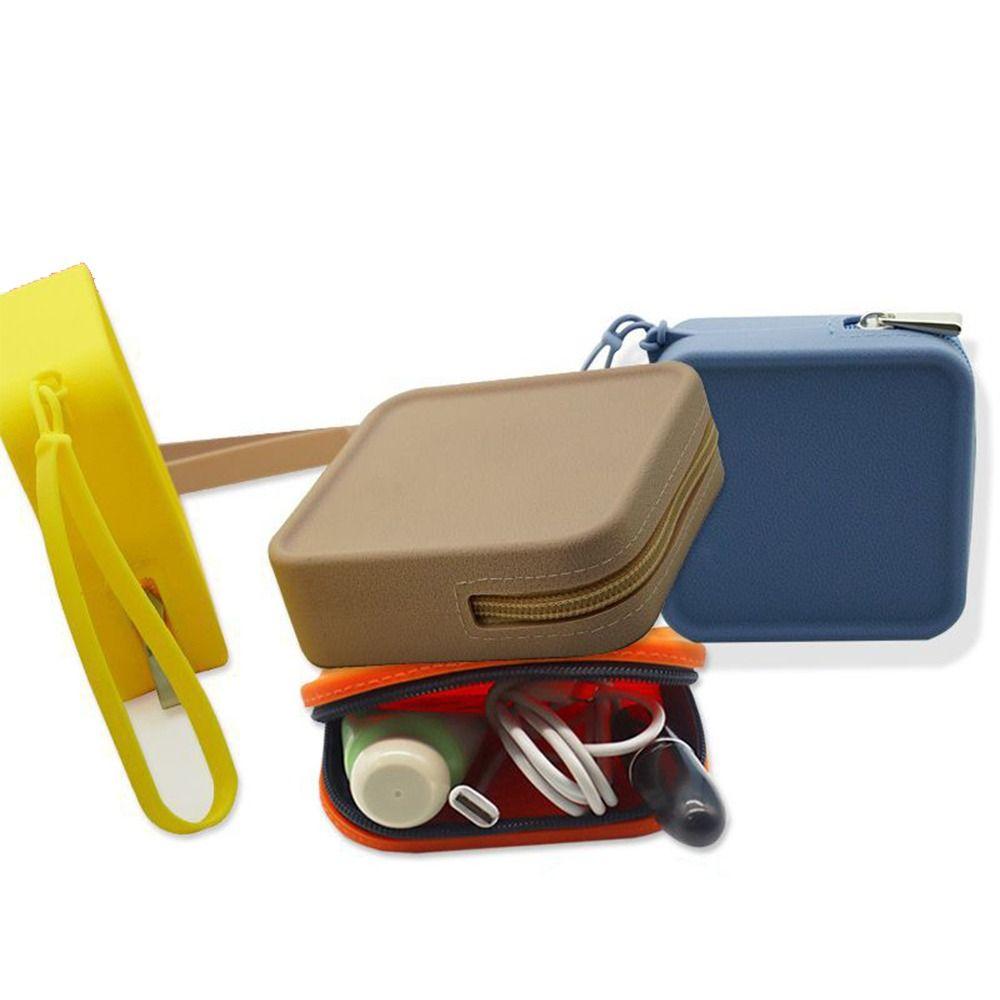 INS Small Item Bag Solid Color Silicone Square Coin Purse Casual   Gift