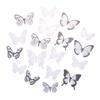 18Pcs/Set Black And White Crystal Butterflies Wall Sticker Beautiful Butterflies Art Decal Home Decor For Refrigerator Kids Room
