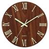 Wood Grain Luminous Wall Clock Fashion Quartz Wall Clock Silent Digital Clock  Wall Decor
