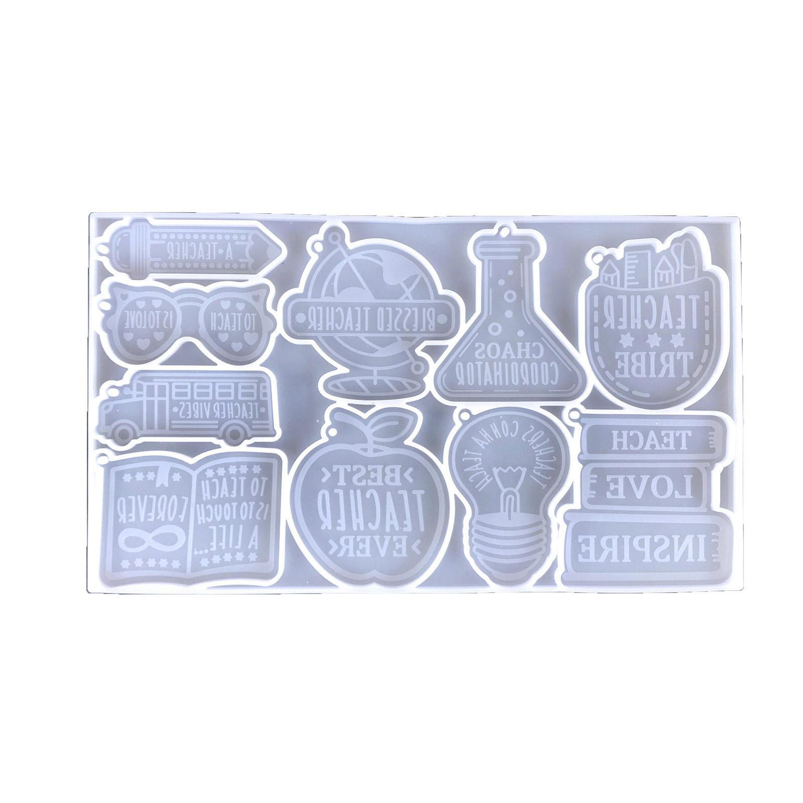 

Силиконовые формы в форме карандаша, форма для книги, автобуса, форма для эпоксидной смолы, подарок на день учителя, глобус, школьная сумка, форма для подвески, DIY художественный инструмент прозрачный