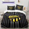 Al-Ittihad Club Logo Pattern Bedding Set Quilt Cover Pillowcase Home Decor Gift (1 * duvet cover + 2 * pillowcase, without core)