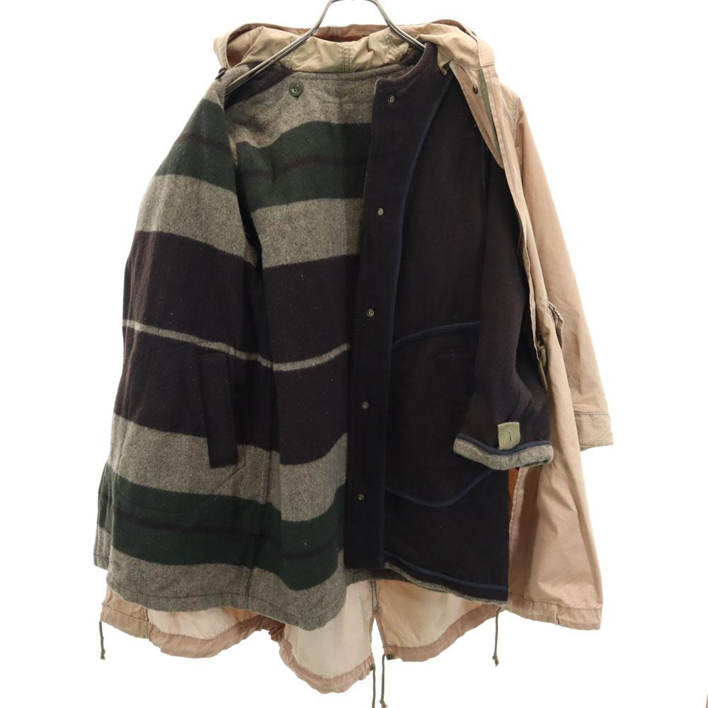 beautiful people made in Japan 3WAY long sleeve liner Mod coat 36 beige Women Used