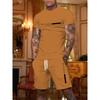 European and American Summer Fashion Men's T-shirt Suit New 3D Digital Printing Classic Round Neck Casual