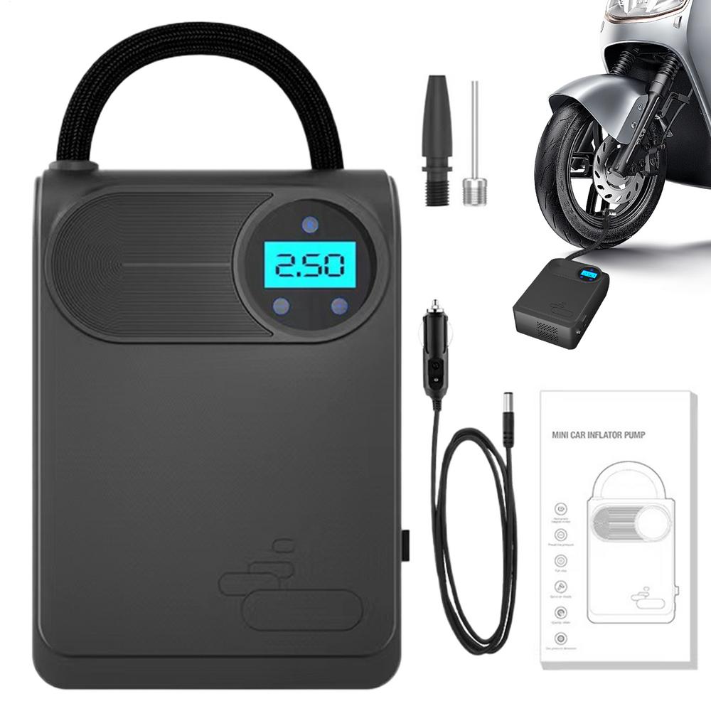 Air Pump For Car Tires Wired Portable Auto Shut Off Automotive Inflation Tool Air Pump For Auto For Motorcycles Bikes Bicycle