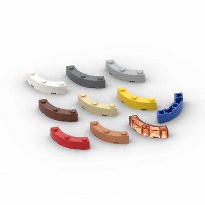 20 pezzi Parti MOC 48092 72140 Mattoncino Angolo Arrotondato 4 x 4 Maccherone Largo con 3 Studs Mattoncini Blocchi da Costruzione DIY Particella Giocattolo per Bambini Regalo
