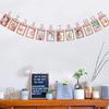 Baby Growth Record Photo Props Banners 1-12 Months Old Birthday Party Decoration Background Layout for Boys & Girls