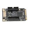 Mini PCIE na USB3.0 Přední rozšiřující karta Duální 19PIN 5Gbps USB Rozšiřující karta s podporou Hot Swap pro Windows