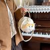 Borsa Piccola a Tracolla Peluche Gatto con Chiusura a Zip per Uso Quotidiano Casual