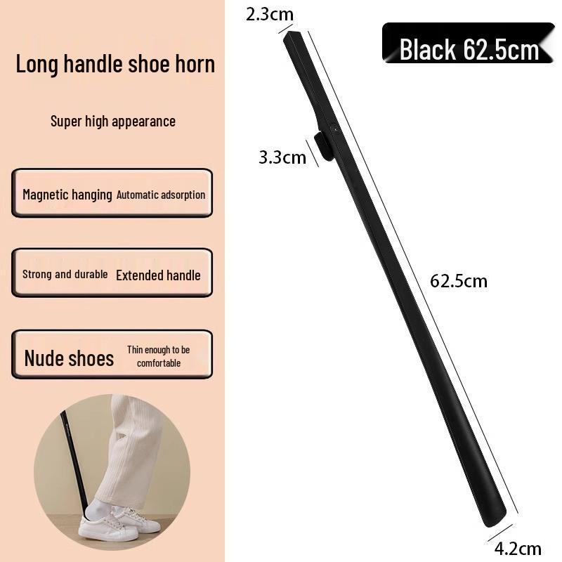 Magnetischer Schuhlöffel mit langem Griff zum einfachen Anziehen der Schuhe - Ideal für Schwangere und ältere Menschen.