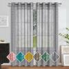 Full Dolly Hot Silver Small Cross Flower Semi-Blackout Window Screen Meike Duo Curtain