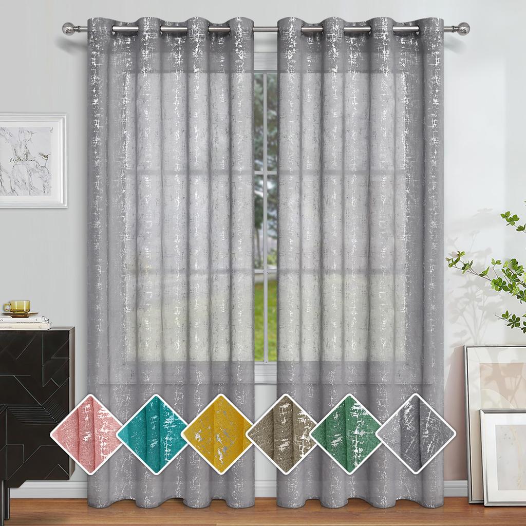 2025New Curtains Semi-Shading Window Screen Hot Silver Window Screen Bedroom Living Room Balcony Curtains