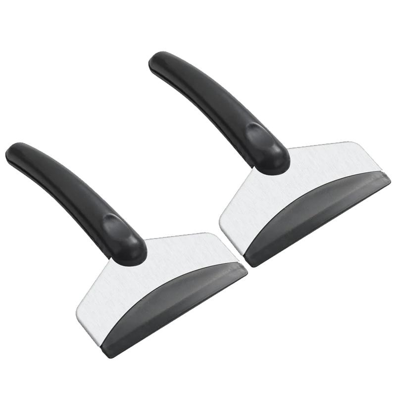 Stainless Steel Long Handle Car Defrosting Shovel for Winter Defrosting and Scraping. Black Curved Handle Snow Scraper for Cars