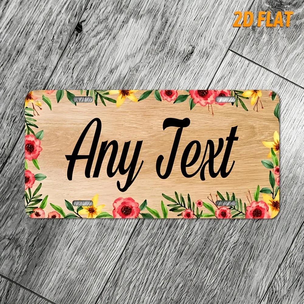 Personalized Plant-Themed 2D Flat Plaque Custom Text 30x15cm Home Garden Decor