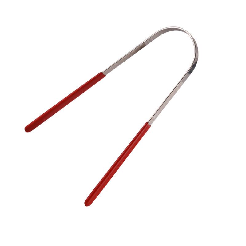 U Shape Tongue Scraper Stainless Steel Tongue Cleaner Remove Bad Breath Oral Care Hygiene Tool