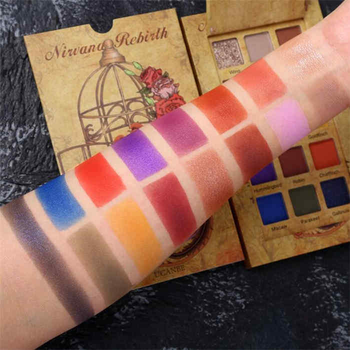 Nirvana Rebirth 15 Colors Metallic Shimmer Eyeshadow Makeup Palette Glitter Matte Eye Shadow Pallete