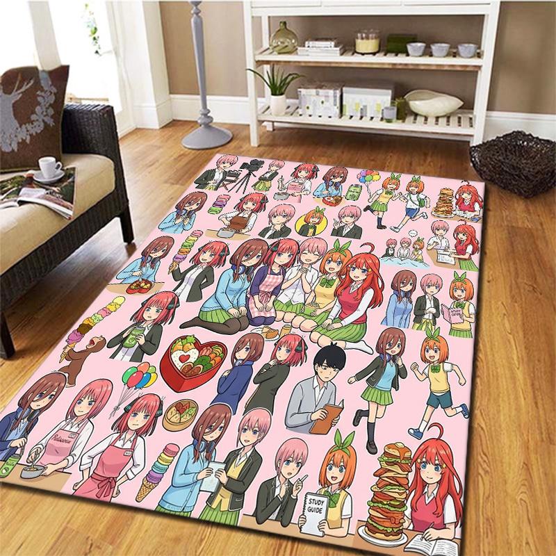 Alfombra Alfombrilla de Los Quintillizos Esenciales Para Sala de Estar Dormitorio Hogar Decoración de Sofá Niños Juego Alfombrilla Antideslizante para el Suelo