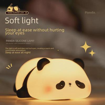 Veilleuse Panda en Silicone: Lampe de chevet chaude avec batterie rechargeable