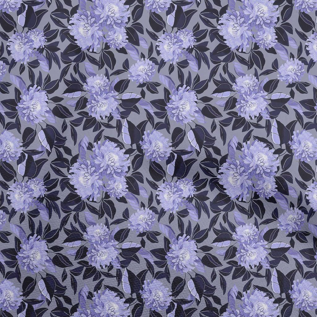 oneOone Cotton Flex Bluish Violet Fabric Florals Sewing Fabric By The Yard Printed Diy Clothing Sewing Supplies 40 Inch
