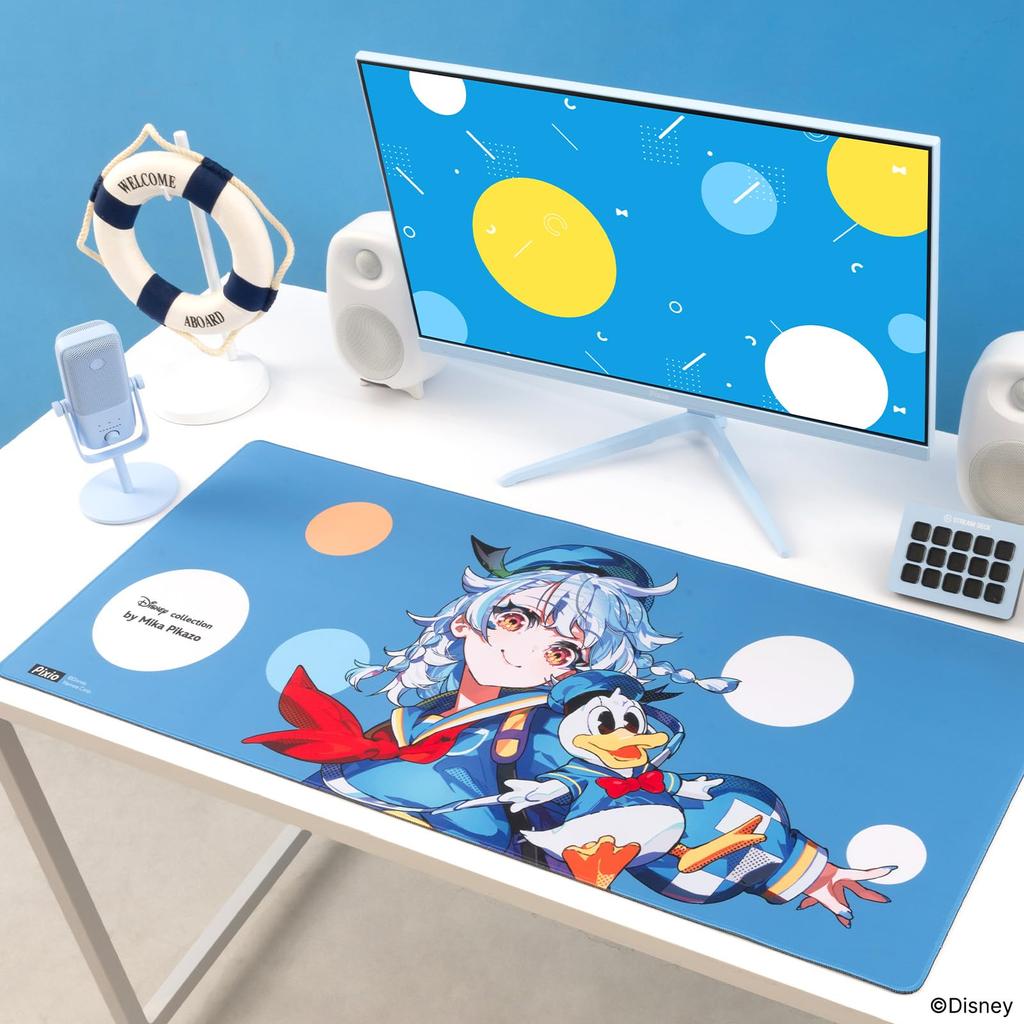 Pixio Mousepad XXL Disney Character Mika Pikazo Donald Duck Large Gaming Rubber Surface Keyboard Pad PXMP040XXL Non-Slip