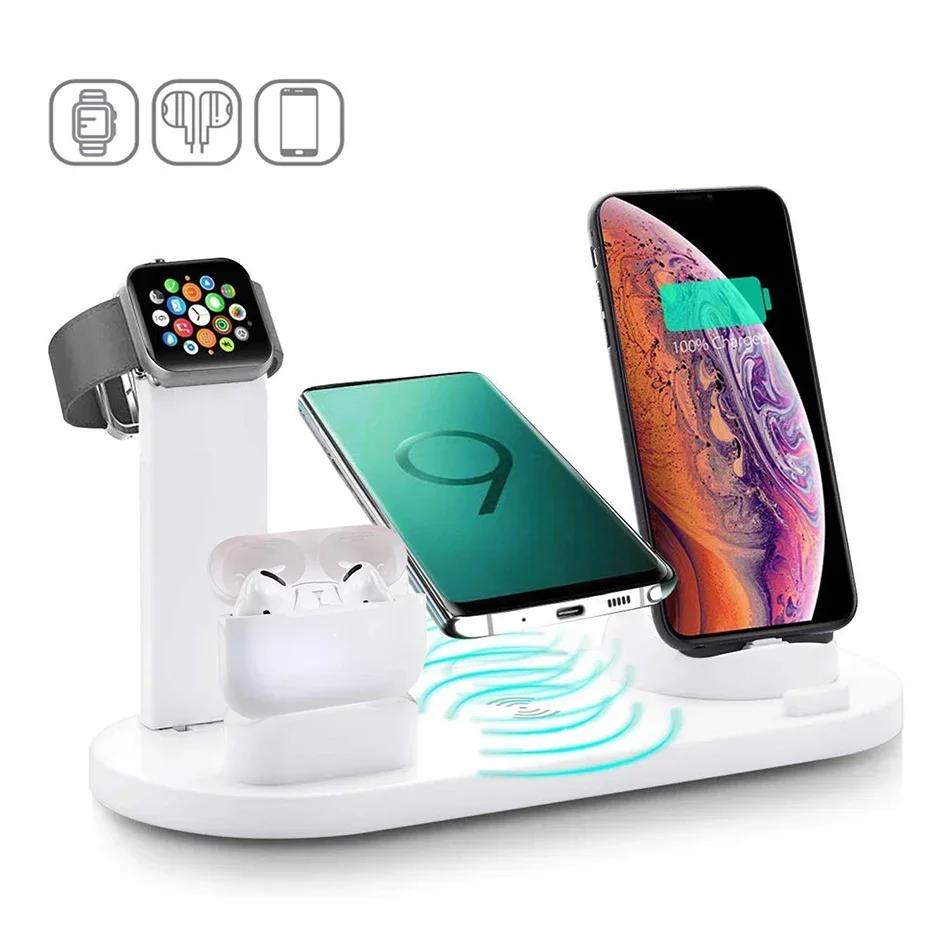 100W 7 In 1 Wireless Charger Stand For iPhone 16-12  Watch 9/8/7/6 Airpods Pro2/1 Phone Chargers Fast Charging Dock Station