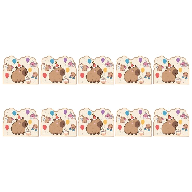 10Pcs Animal Cutlery Party Tableware Set Disposable Paper Plates Cups Fork OR Spoon for Kids Birthday Baby Showers