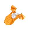 New Korean Style Girls' One-Piece Swimsuit with Ruffled Edges & Bow - Solid Color for Small to Medium Kids