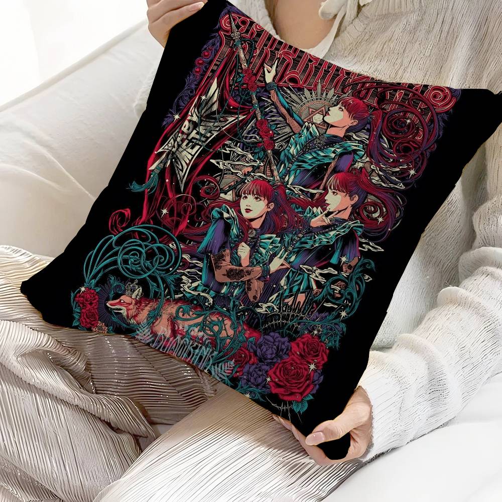 Japanese Band B-Babymetal Tinplate Cushion Cover Decorative Pillow Sofa Home Decor Case Pillow Cases