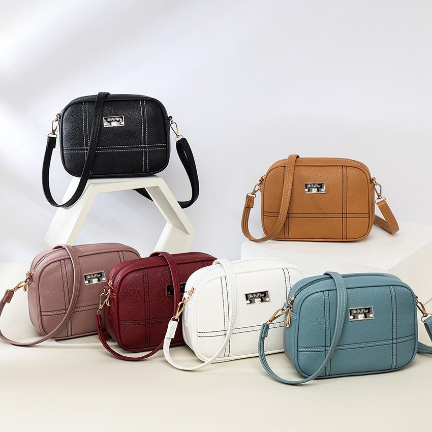 Bags Small Bags, Shiling PU Women's Bags, High-end, Niche and Fashionable, Ins Crossbody, Versatile Small Square Bags