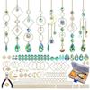 Kits de Capteurs de Soleil J1UL1N Pour Adultes, 228 Pièces de Matériel de Fabrication de Capteurs de Soleil DIY Avec Cristaux, Loisirs Créatifs Pour Ornements Suspendus