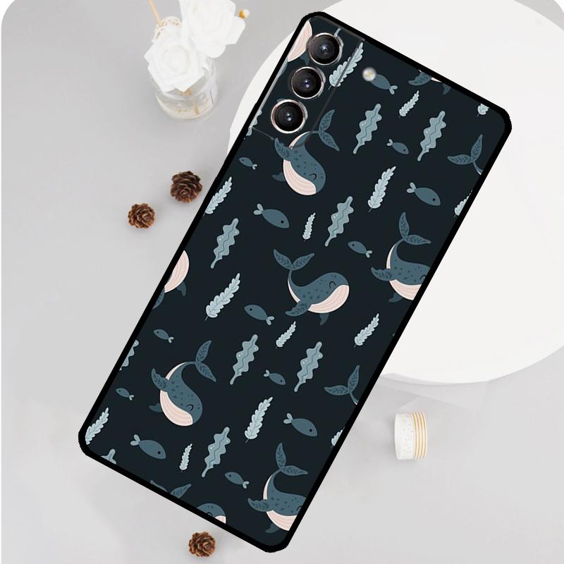 Baby Whale Phone Case For Samsung Galaxy S24 S26 Ultra S20 S21 S22 S23 S25 Plus S10 S25 FE Funda Cover