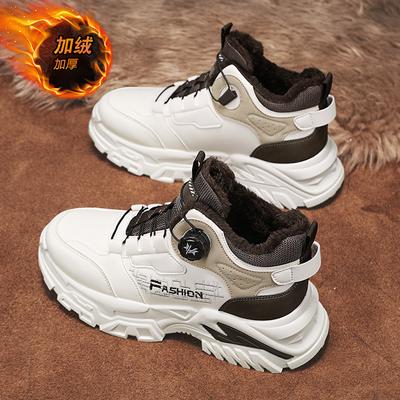 BY Winter hete uitverkoop sport- en vrijetijdsschoenen voor heren, fleece katoenen schoenen, beige
