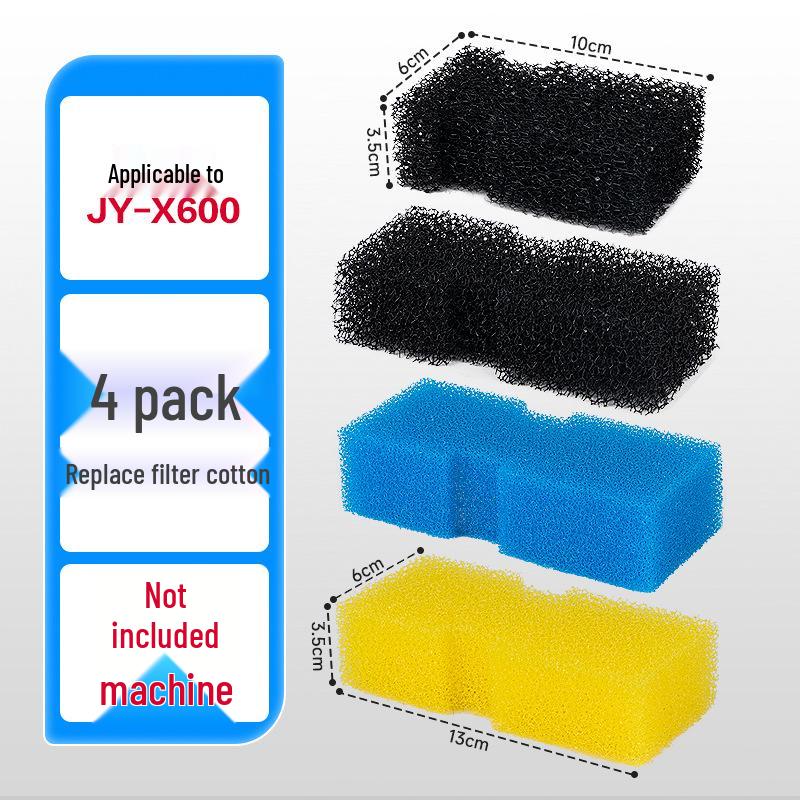 Jingye Runder biochemischer Aquariumfilter, Ersatz-Baumwolle (Gelb)