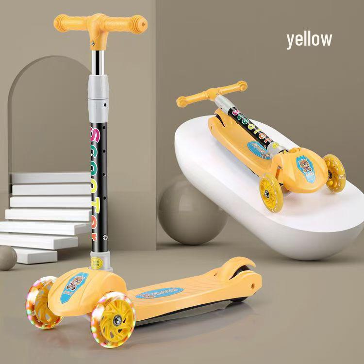

Foldable Children s Scooter with Music & Lights for Ages 3-12
